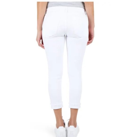 KUT from the Kloth Amy Crop Petite White Jeans - Picture 3 of 4